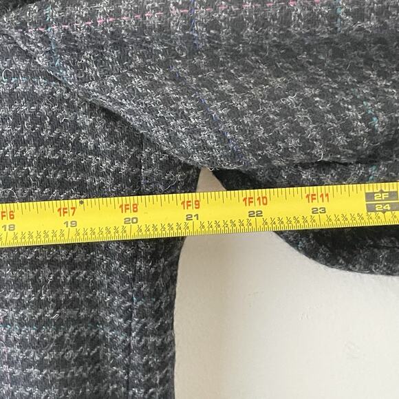 Vintage Men’s Blazer 42R Lambswool Gray Houndstooth Sport Coat Jacket Union Made - Picture 10 of 11